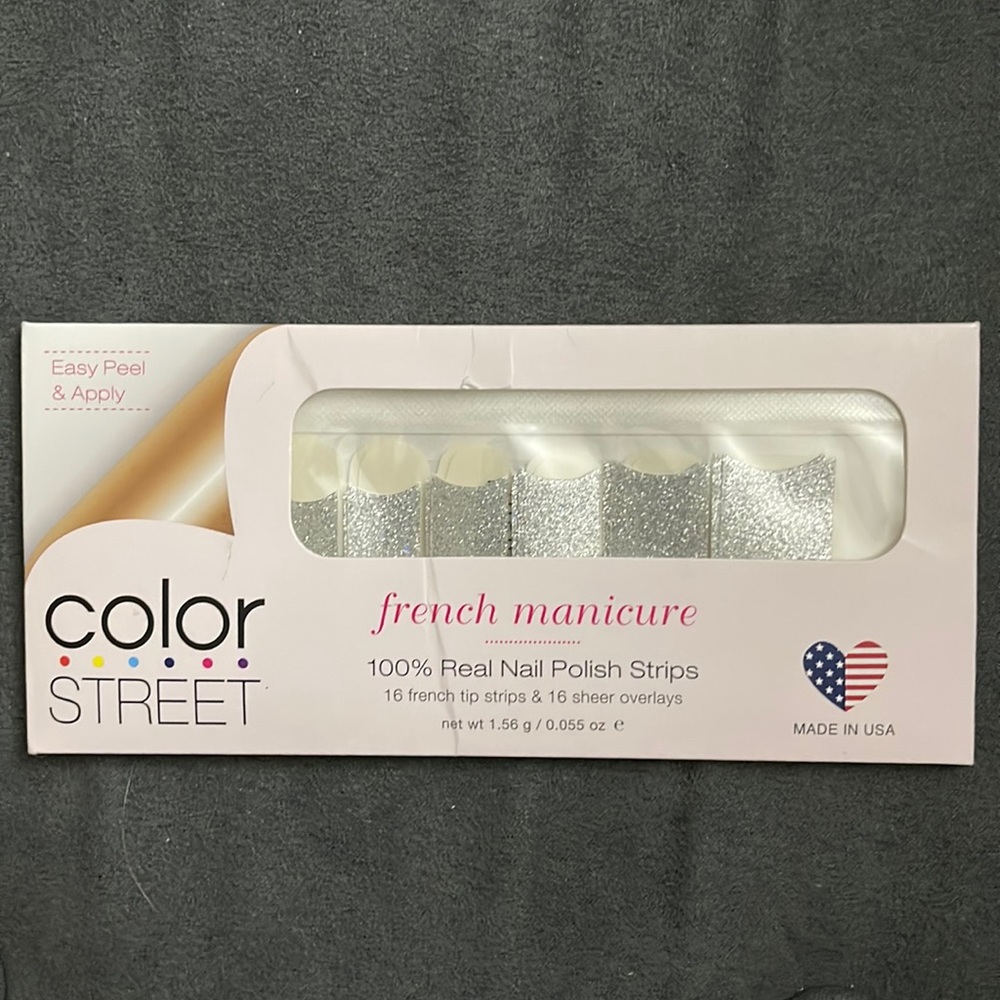 Color Street 100% Real Nail Polish Strips - French Manicure - Diamond District